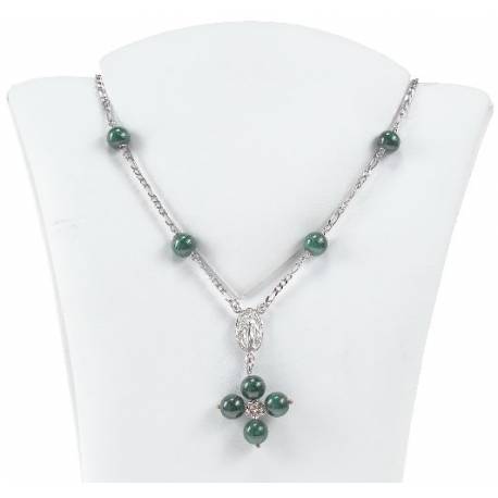 Collier-Dizaine Malachite 