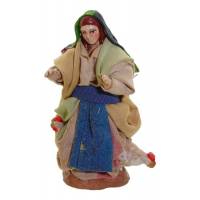 Santon Napolitain 08 Cm Femme Avec Poules