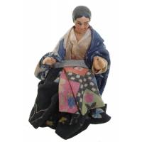 Santon Napolitain 08 Cm Femme Assise
