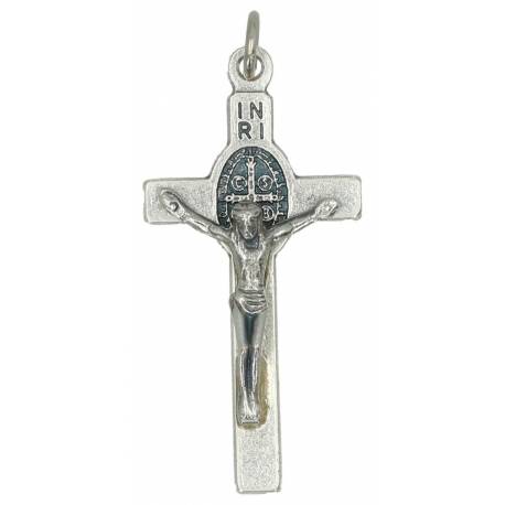 Sint-Benedictuskruis - 35 X 20 mm - Metaal verzilverd 