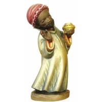 Bois Sculpte Roi Noir 15 Cm