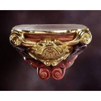 Houtsnijwerk Konsool voor een beeld van 36 cm Houtkleur 