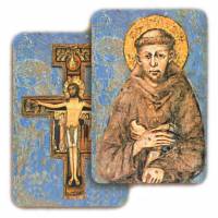 3d-Kaart 15x10cm H Franciscus / Damiaankruis 