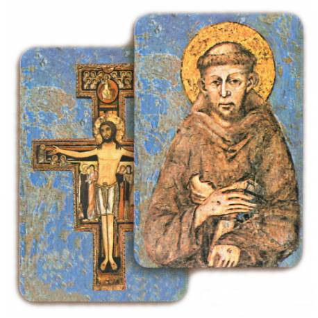 3d-Kaart 15x10cm H Franciscus / Damiaankruis 