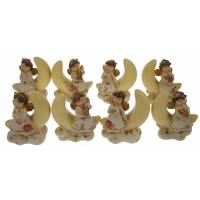 Engel op maan - 10 cm - 4 / set 