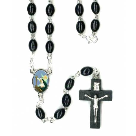 Chapelet + Mousq. Bois Noir Ste Rita