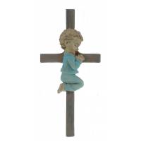 Croix Berceau 15 cm / Garçon