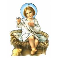 Kader / Hout Kindje - Jezus 9 X 13 Cm 