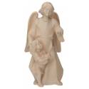 Statue en bois sculpté Ange Gardien avec fille 19 cm bois ciré