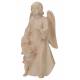 Statue en bois sculpté Ange Gardien avec fille 19 cm bois ciré