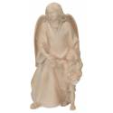 Statue en bois sculpté Ange Gardien avec garçon 19 cm bois ciré