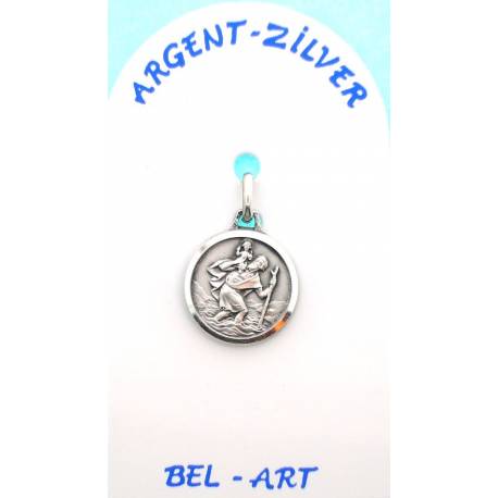 Médaille Argent - St Christophe - 14 mm