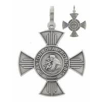 Schutskruisje - H Antonius - 30 X 30 mm - Verzilverd 