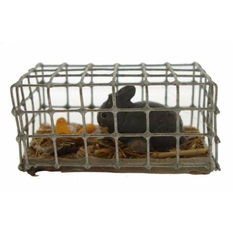 Santon Napolitain 08 Cm Cage Avec Lapin 4.3X2.2X2cm