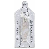 Collier de dentition/blanc+prière+méd. Ste Apolline