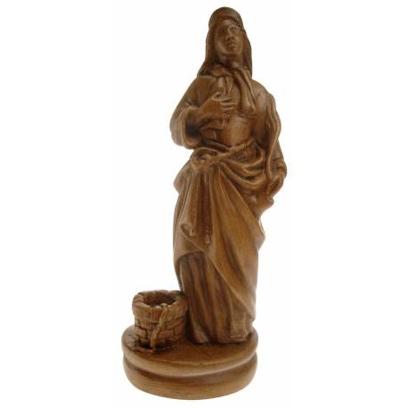Statue 20 Cm Ste Godelieve/Puits Couleur Bois