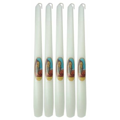 Set Van 5 Kaarsen Banneux Versch. 