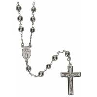 Rozenkrans Zilver + Rhodium - 6 mm + Karabijnhaak 