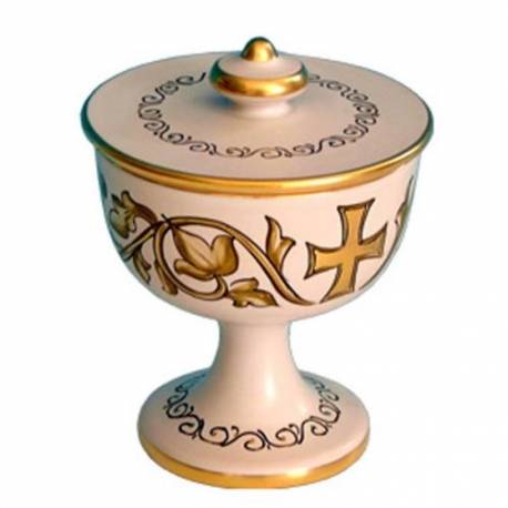 Ciborium 14 cm Keramiek - Creme 