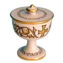 Ciborium 14 cm Keramiek - Creme 