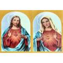 Poster 20 X 25 cm H. Hart van Jezus en Maria 