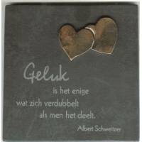 Leisteen 14.5X14.5Cm-Geluk Is Het Enige... 