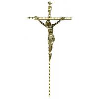 Croix Murale - 18 cm - Métal Doré