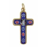 Kruisje Email Engelbewaarder 3 cm 