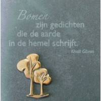 Ardoise 14.5 X 14.5 Cm Bomen Zijn Gedichten...