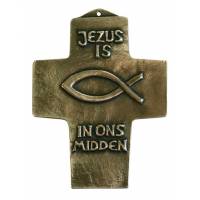 Croix Murale Bronze 11 Cm Jezus Is In Ons Midden