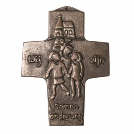Croix Murale Bronze 10 Cm Wij Zijn Samen Onderweg