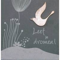 Ardoise 14.5 X 14.5 Cm Leef Je Dromen...