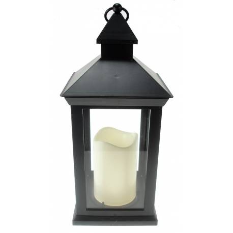 Lanterne 33 Cm Avec Bougie Led/3 Piles Aaa Non Livrees