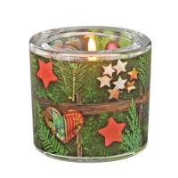 Glas+Theelichtje 6 X 6.5 - Advent 