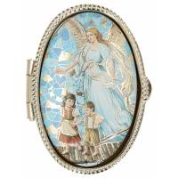 Pillendoosje - Engelbewaarder - Mozaiek - Ov52x36 mm 