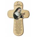 Croix Murale Ste Rita + Priere - 15 X 9.5 Cm