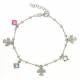 Bracelet argent rhodié - anges - pendentifs Swarovsky
