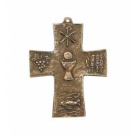Croix Murale 10 Cm Bronze