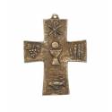 Croix Murale 10 Cm Bronze