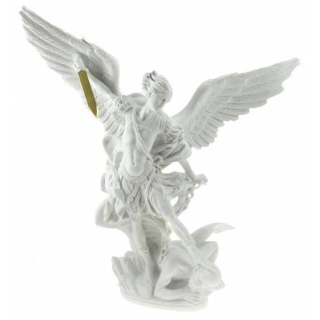 Statue 40 cm - St Michel - Blanc