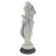 Statue 20 cm - Vierge et Enfant - Blanc / Base Bois