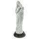Statue 20 cm - Vierge et Enfant - Blanc / Base Bois