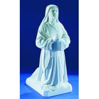 Ste Bernadette - 52 cm - "marbre" blanc