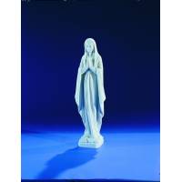 Vierge mains jointes - 50 cm - "Marbre" Blanc