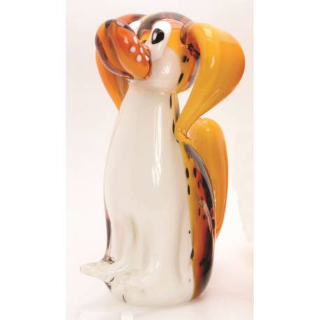 Chien 18 Cm Verre Ambre