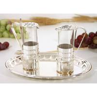 Burettes Metal + Verre D 3.6, H 10.5 Argente