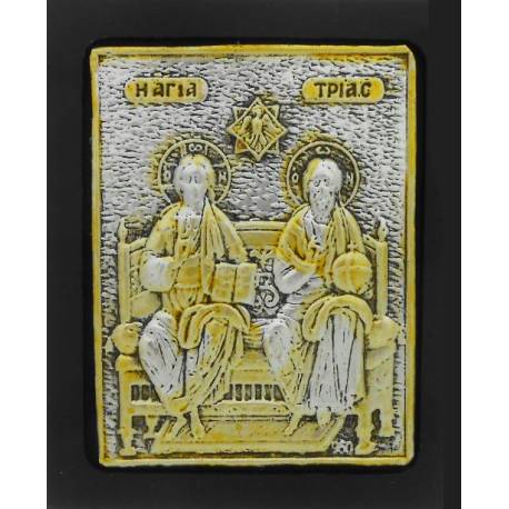 Icone 8 X 6.5 Cm Trinite Ecrin Bleu