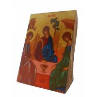 Ikoon Op Voet 5 X 3.7 Cm Drievuldigheid 