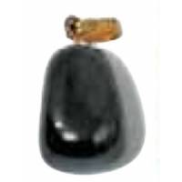 Pierre De Santé Pendentif 15 X 10 Mm Obsidienne