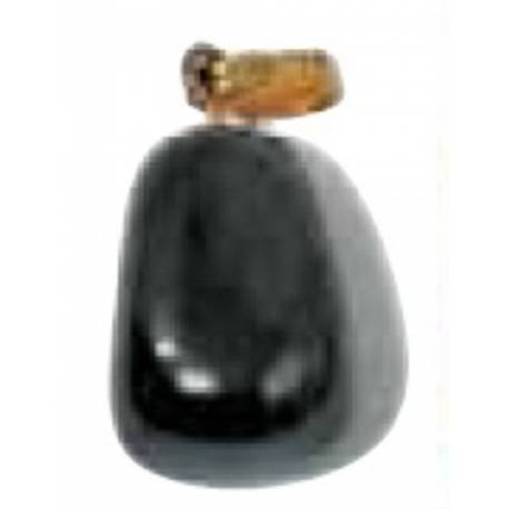 Pierre De Santé Pendentif 15 X 10 Mm Obsidienne